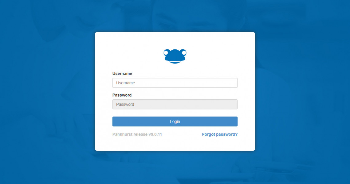 FrogLearn login screen